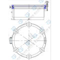 Round Flange Manway DN250-500mm Stainless Steel visible manhole sanitary manhole with glass view